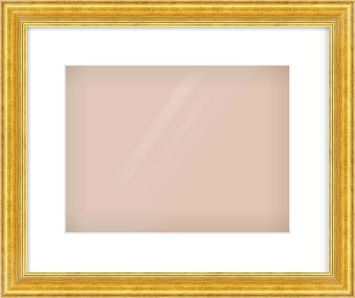 Gold Reverse Frame for 12 × 9in artwork, with Smooth White Single Mount