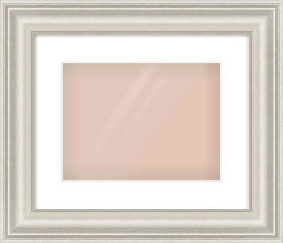 Silver Scoop Frame for 12 × 9in artwork, with Smooth White Single Mount