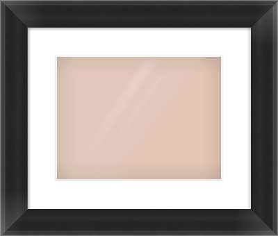 Black Cushion Frame for 12 × 9in artwork, with Smooth White Single Mount
