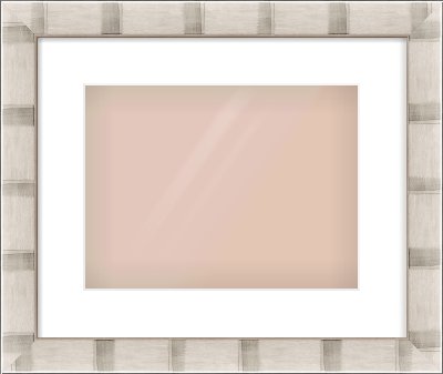 Silver Flat Frame for 12 × 9in artwork, with Smooth White Single Mount