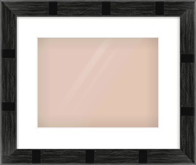 Black Flat Frame for 12 × 9in artwork, with Smooth White Single Mount