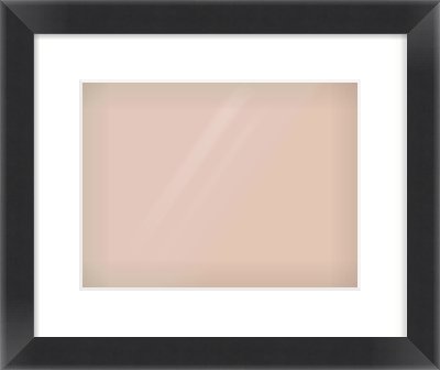Black Flat Frame for 12 × 9in artwork, with Smooth White Single Mount