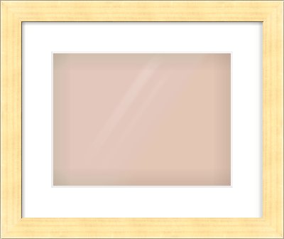 Gold Face, Black Sides Flat Frame for 12 × 9in artwork, with Smooth White Single Mount