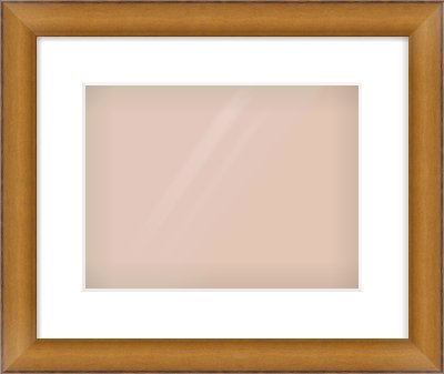 Bronze Cushion Frame for 12 × 9in artwork, with Smooth White Single Mount
