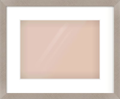Silver & Black Sided Flat Frame for 12 × 9in artwork, with Smooth White Single Mount