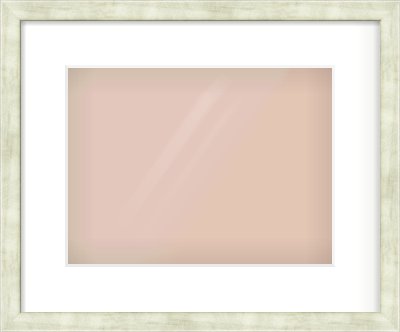 Champagne Flat Frame for 12 × 9in artwork, with Smooth White Single Mount