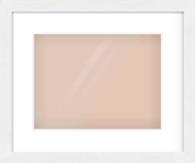 White Stain Flat Frame for 12 × 9in artwork, with Smooth White Single Mount