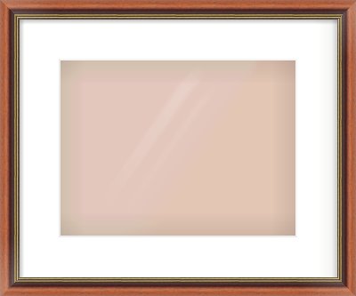 Brown Spoon Frame for 12 × 9in artwork, with Smooth White Single Mount