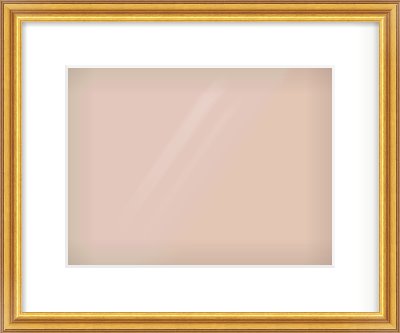Gold Reverse Frame for 12 × 9in artwork, with Smooth White Single Mount