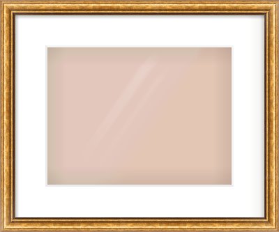 Gold Cushion Frame for 12 × 9in artwork, with Smooth White Single Mount