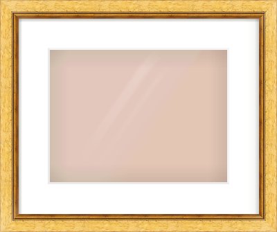 Gold Leaf Flat Frame for 12 × 9in artwork, with Smooth White Single Mount