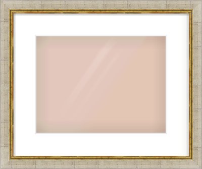 Silver Foil Flat Frame for 12 × 9in artwork, with Smooth White Single Mount