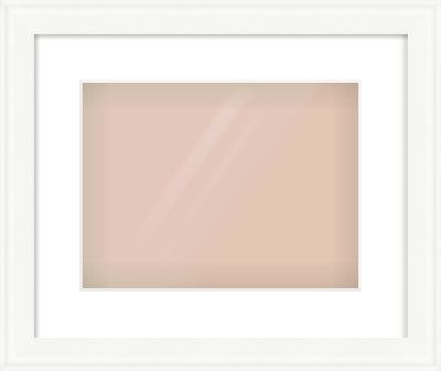 White Scoop Frame for 12 × 9in artwork, with Smooth White Single Mount