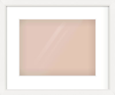 White Beveled Frame for 12 × 9in artwork, with Smooth White Single Mount