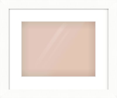 White Bevel Frame for 12 × 9in artwork, with Smooth White Single Mount