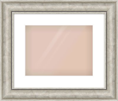 Silver Scoop Frame for 12 × 9in artwork, with Smooth White Single Mount