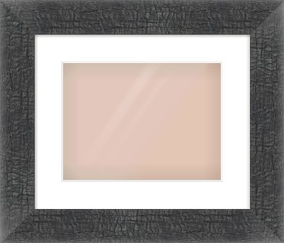 Carbon Flat Frame for 12 × 9in artwork, with Smooth White Single Mount