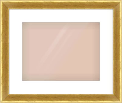 Gold Cushion Frame for 12 × 9in artwork, with Smooth White Single Mount