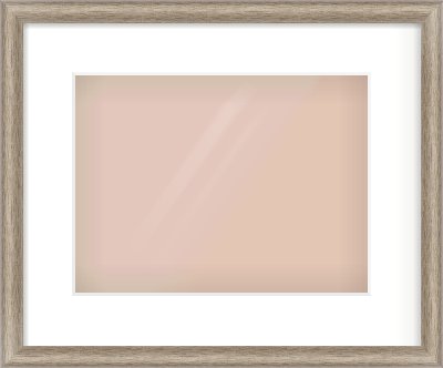 Silver Cushion Frame for 12 × 9in artwork, with Smooth White Single Mount