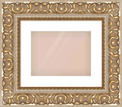 Silver / Gold Reverse Frame for 12 × 9in artwork, with Smooth White Single Mount