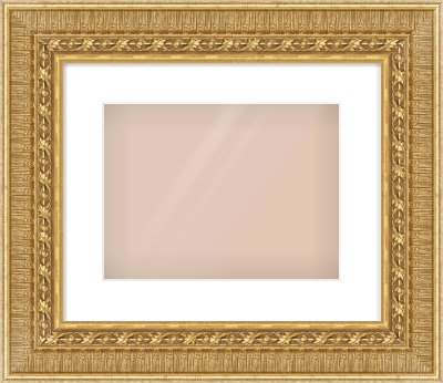 Gold Reverse Frame for 12 × 9in artwork, with Smooth White Single Mount