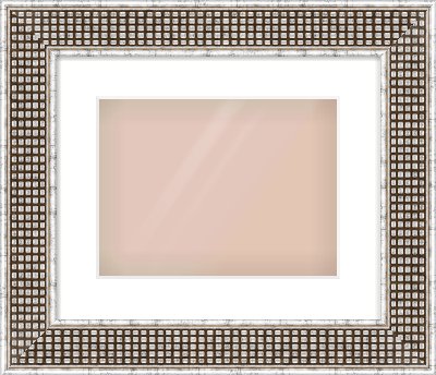 Silver Flat Frame for 12 × 9in artwork, with Smooth White Single Mount