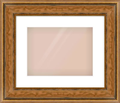 Gold Scoop Frame for 12 × 9in artwork, with Smooth White Single Mount