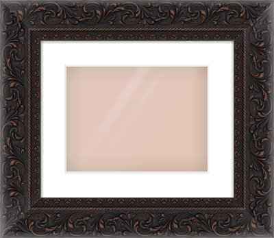 Black Reverse Frame for 12 × 9in artwork, with Smooth White Single Mount