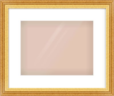 Gold Reverse Frame for 12 × 9in artwork, with Smooth White Single Mount