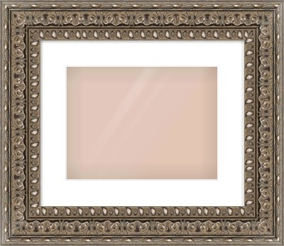 Silver Reverse Frame for 12 × 9in artwork, with Smooth White Single Mount