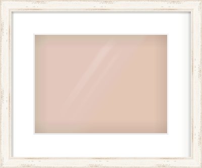 White Scoop Frame for 12 × 9in artwork, with Smooth White Single Mount
