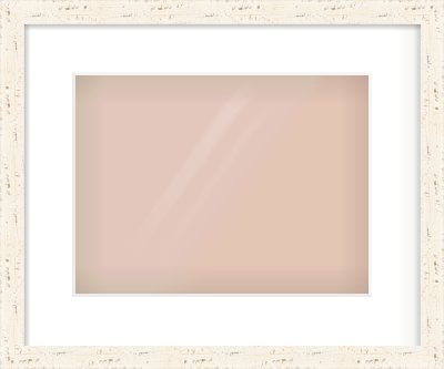 White Flat Frame for 12 × 9in artwork, with Smooth White Single Mount