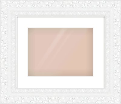 White Reverse Frame for 12 × 9in artwork, with Smooth White Single Mount