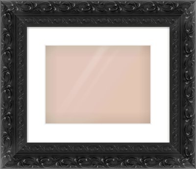 Black Reverse Frame for 12 × 9in artwork, with Smooth White Single Mount