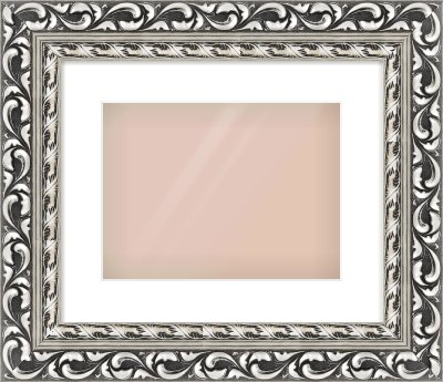 Silver Reverse Frame for 12 × 9in artwork, with Smooth White Single Mount