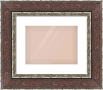 Brown Reverse Frame for 12 × 9in artwork, with Smooth White Single Mount