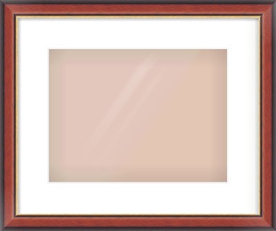 Brown Cushion Frame for 12 × 9in artwork, with Smooth White Single Mount
