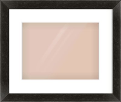 Black Grain Flat Frame for 12 × 9in artwork, with Smooth White Single Mount