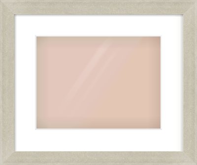 Silver Flat Frame for 12 × 9in artwork, with Smooth White Single Mount