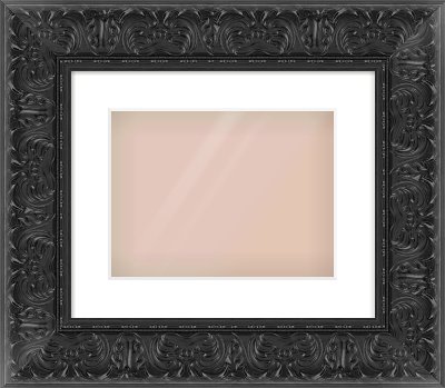 Black Scoop Frame for 12 × 9in artwork, with Smooth White Single Mount