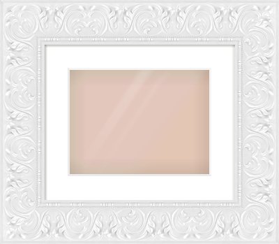 White Scoop Frame for 12 × 9in artwork, with Smooth White Single Mount