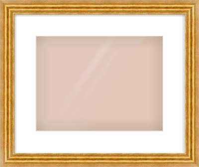 Gold Reverse Frame for 12 × 9in artwork, with Smooth White Single Mount