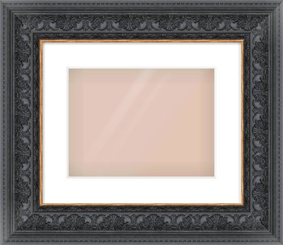 Black Reverse Frame for 12 × 9in artwork, with Smooth White Single Mount