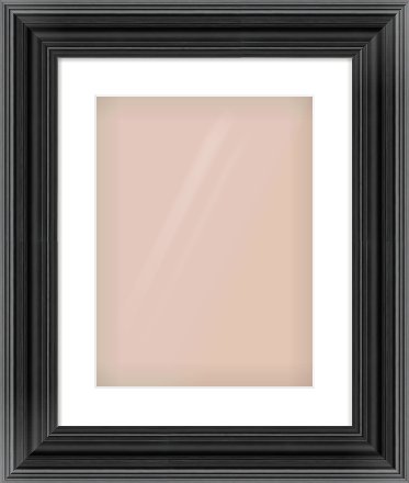 Black Spoon Frame for 12 × 16in artwork, with Smooth White Single Mount