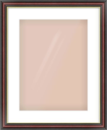 Brown Reverse Frame for 12 × 16in artwork, with Smooth White Single Mount