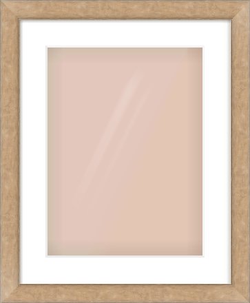 Bronze Flat Frame for 12 × 16in artwork, with Smooth White Single Mount