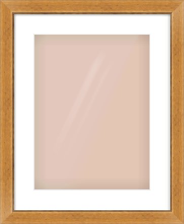 Rustic Medium Oak Reverse Frame for 12 × 16in artwork, with Smooth White Single Mount