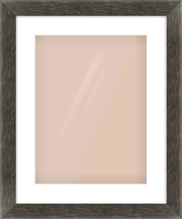 Black Flat Frame for 12 × 16in artwork, with Smooth White Single Mount