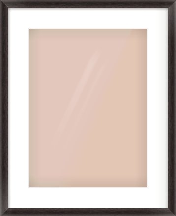 Black Cushion Frame for 12 × 16in artwork, with Smooth White Single Mount