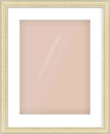 Ivory Reverse Frame for 12 × 16in artwork, with Smooth White Single Mount